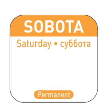 Hendi Naljepnice za sigurnost hrane za višekratne spremnike Saturday PL RU EN 1000 kom 850121