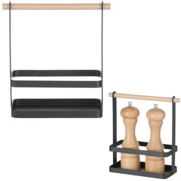 Hendi Stolni organizator za začine s drvenom ručkom 23x10x24 cm - 427040