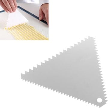 Hendi Nazubljena trokutasta strugalica za slastice od nehrđajućeg čelika 110x110 mm - HENDI 554227