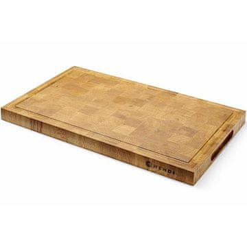 Hendi Deska do serwowania podawania potraw DĘBOWA sztorcowa 32.5x26.5cm grubość 3cm