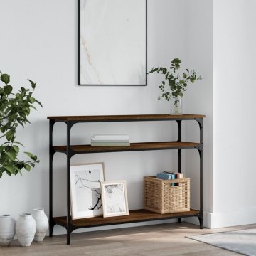 Vidaxl Konzolni stolić smeđi hrast 100x29x75 cm