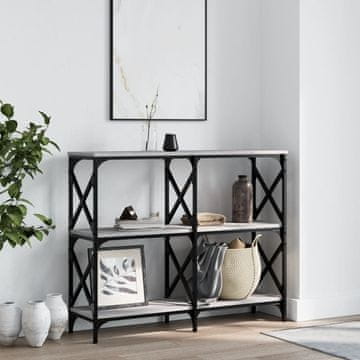 Vidaxl Konzolni stolić, sivi hrast sonoma, 100x28x80,5 cm
