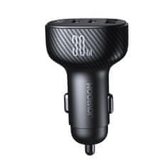 Joyroom JR-CCD04 auto punjač USB / 2x USB-C 30W, crno
