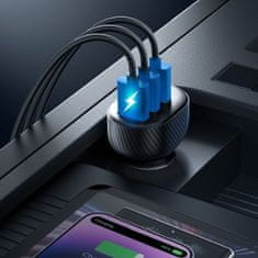 Joyroom JR-CCD03 auto punjač 3x USB 17W, crno