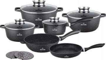 ZILNER Set posuda s mramornim premazom, 12 komada, ZL-8528