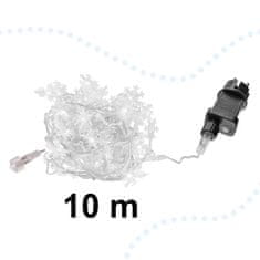 MG Snowflakes božićne lampice 100 LED 10m, hladno bijele