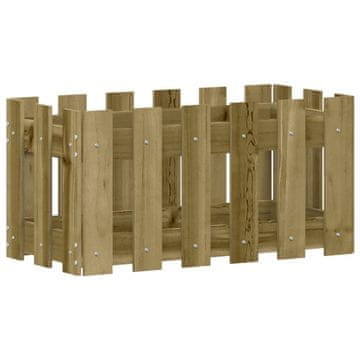 Vidaxl Vrtna sadilica s izgledom 60x30x30 cm impregnirana borovina