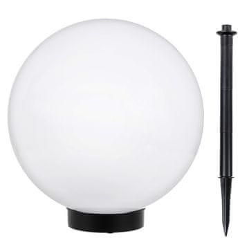 LAMPA GreenBlue Solarna vrtna svjetiljka, kugla bijela LED, 30x30x63cm