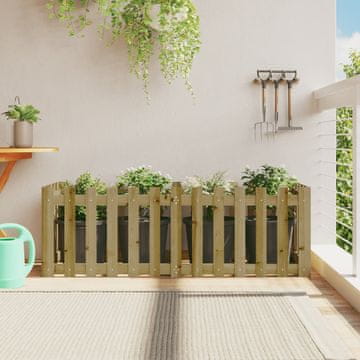 Vidaxl Vrtna gredica s ogradom, 150x50x50 cm, impregnirani bor