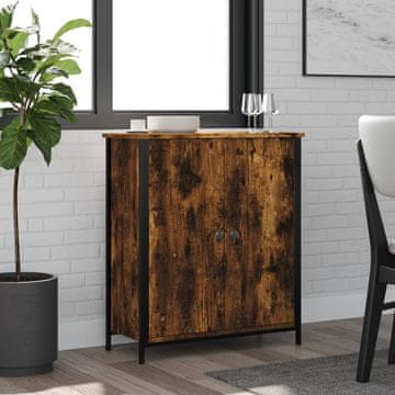 Vidaxl Ormarić Dimljeni hrast 70x30x80 cm Materijal na bazi drva