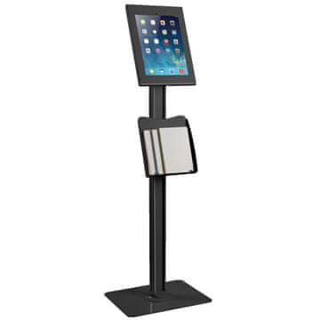 slomart Maclean MC-867 B Podni Stalak za Tablet s Blokadom, Crni, iPad Pro 12.9"