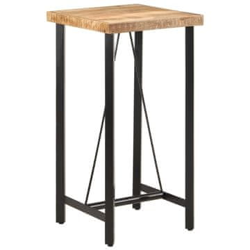 Vidaxl Barski stol 55x55x107 cm Masivno drvo manga i željezo
