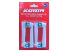 KOMA Certificirane zamjenske glave za Oral-B četkice za zube NK01 for Braun Oral-B Cross Action, 4 pcs