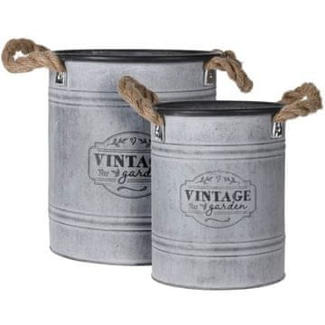 ProGarden Lonac za cvijeće KO-FZ3000560 vanjski set od 2 komada, cink