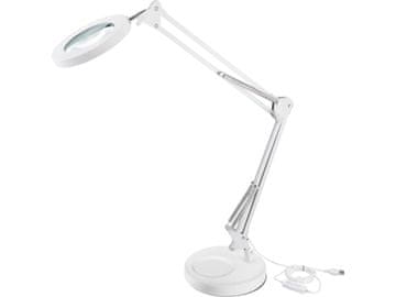 Extol Light Stolna lampa s povećalom 43161, napajanje putem USB-a, bijelo, 2400lm, 3 boje svjetla, 5x povećanje