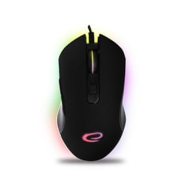 slomart Esperanza EGM302 Žični gaming miš, LED RGB, 6D optički, USB-C, Nemesis