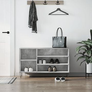 Vidaxl Ormarić za cipele, betonsko-sivi, 102 x 36 x 60 cm