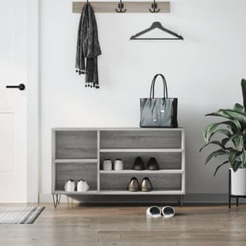Vidaxl Ormarić za cipele, sivi hrast sonoma, 102 x 36 x 60 cm