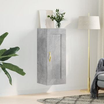 Vidaxl Zidni ormarić betonsko-sivi 34,5 x 34 x 90 cm
