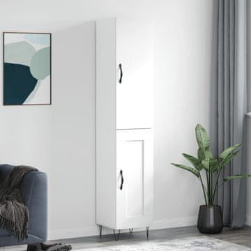 Vidaxl Visoki ormarić bijeli 34,5x34x180 cm materijal na bazi drveta