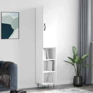 Vidaxl Visoki ormarić bijeli 34,5x34x180 cm materijal na bazi drveta