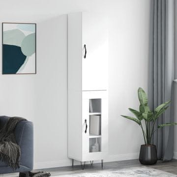 Vidaxl Visoki ormarić bijeli 34,5x34x180 cm materijal na bazi drveta