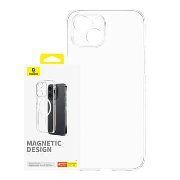 BASEUS Magnetska maskica za iPhone 15 Plus Baseus OS-Lucent serija (prozirna)