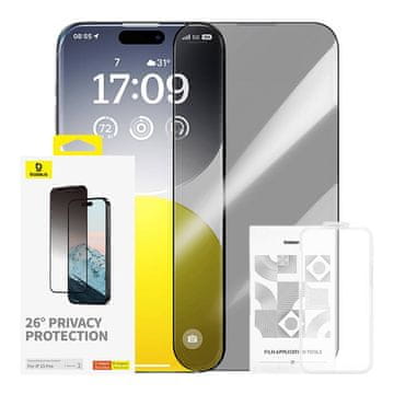 BASEUS Zaštita privatnosti Kaljeno staklo Baseus Diamond iPhone 15 Pro