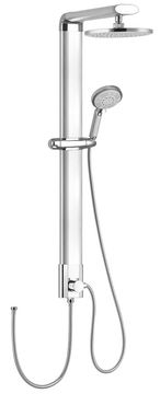 AQUALINE Kromirani tuš stup za priključivanje, kišna i ručna tuš glava, AQUALINE