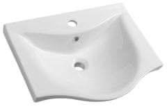 AQUALINE Keramički Namještajni Umivaonik AQUALINE ZARA 55, Bijeli, 54x44,5 cm