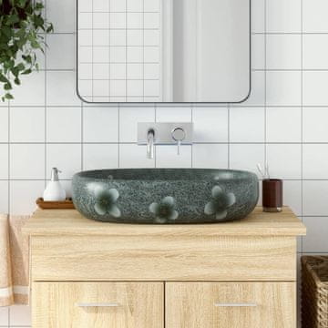 Vidaxl Umivaonik za radnu površinu plavi ovalni 59x40x14 cm keramički