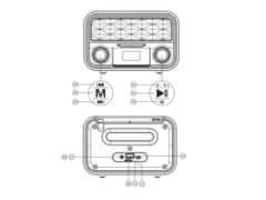 Verkgroup Prijenosna baterija 2000mah Bluetooth FM Radio USB Aux
