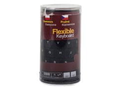 Verkgroup Tanka vodootporna USB silikonska tipkovnica - sklopiva 35 cm crna