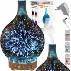 Ruhhy 3v1 LED RGB staklena difuzora za hidratantnu kremu i projektor 100ml + aroma