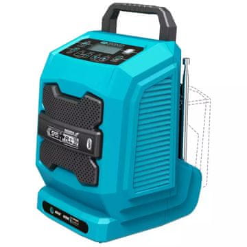 Dedra Sas+all PRO 18V punjivi FM radio Bluetooth 4.2 USB AUX