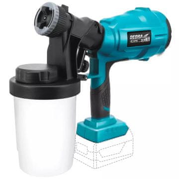 Dedra Sas+all PRO 18V baterijska jedinica za farbanje u spreju 900ml