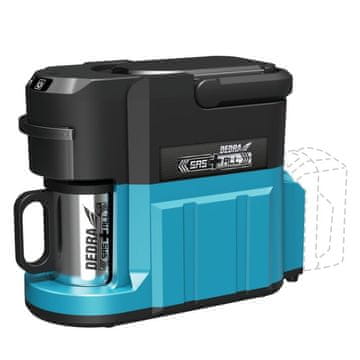 Dedra Sas+all PRO 18V punjivi aparat za espresso kavu za mljevenu kavu ili kapsule