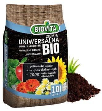 BioVita Univerzalna zemlja za cvijeće, organske biljke, prirodna, 10 l