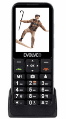Evolveo Easyphone LT EP-880 mobitel za starije osobe, 4G, crni