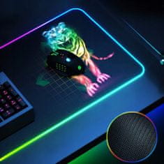 MG Tiger RGB podloga za miš 80 x 30 cm, crno