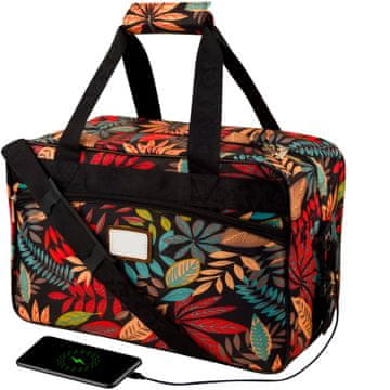 MG Travel Bag torba s ugrađenim USB kabelom 20L, orange leaves