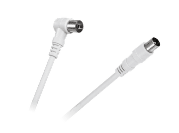 slomart Cabletech TV/Video kabel, kutni-ravni, bijeli, 10 m, 100Hz