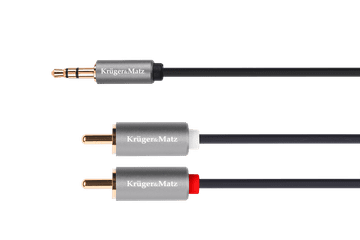 slomart Kabel jack 3.5 utikač stereo - 2RCA 1m Kruger&Matz Basic