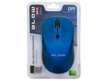 slomart Bežični optički miš Blow MB-10, plavi, 1000-1600 DPI