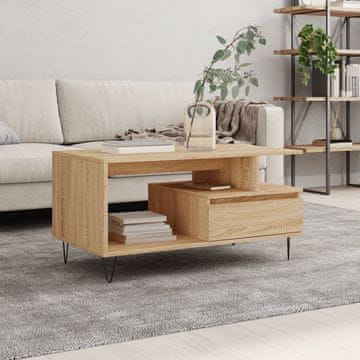Vidaxl Klub stolić, hrast sonoma 90x49x45 cm, materijal na bazi drva