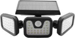 ENTAC solarna zidna lampa, sa senzorom i trostrukim LED panelom, 15 W