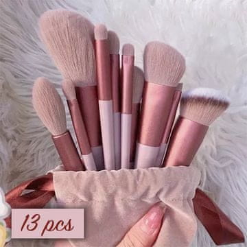 Cool Mango kistovi za šminkanje, četkice za šminku, set za precizan nanos s mekanim vlaknima, 13 komada - Brushy