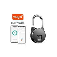 BOT Pametni Bluetooth lokot s čitačem otiska prsta crne boje