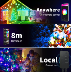 BOT Pametni LED niz za vanjsku/unutarnju upotrebu za zabave i Božić, 10 metara, Tuya RGB