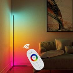 BOT Nordijska LED podna lampa N1 140 cm RGB crna